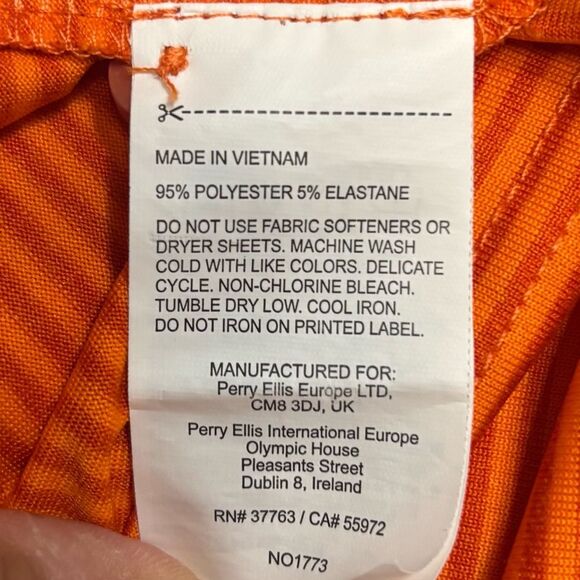 Callaway Men’s Orange Striped Opti-Dry Polo Golf Short Sleeve Shirt, Sz Medium - Picture 8 of 8